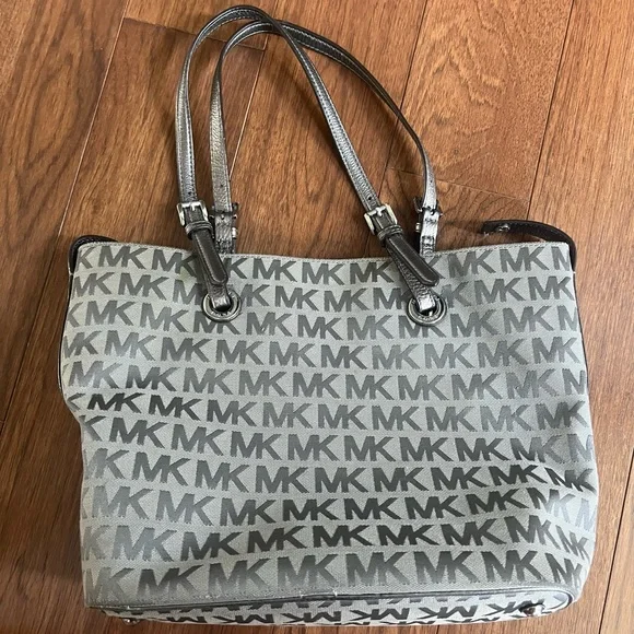 Michael Kors Gray Logo Tote - Picture 2 of 5